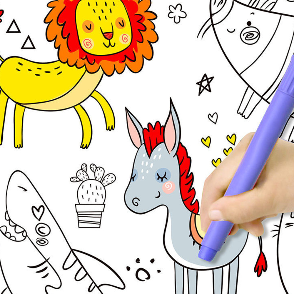 4 Large Coloring Paper Scroll Rolls Drawing Set 30x300cm for Little Ones