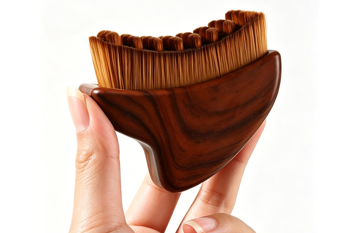 1 Lymphatic Contour Facial Brush with Case and 1 Handheld Body Massage Roller