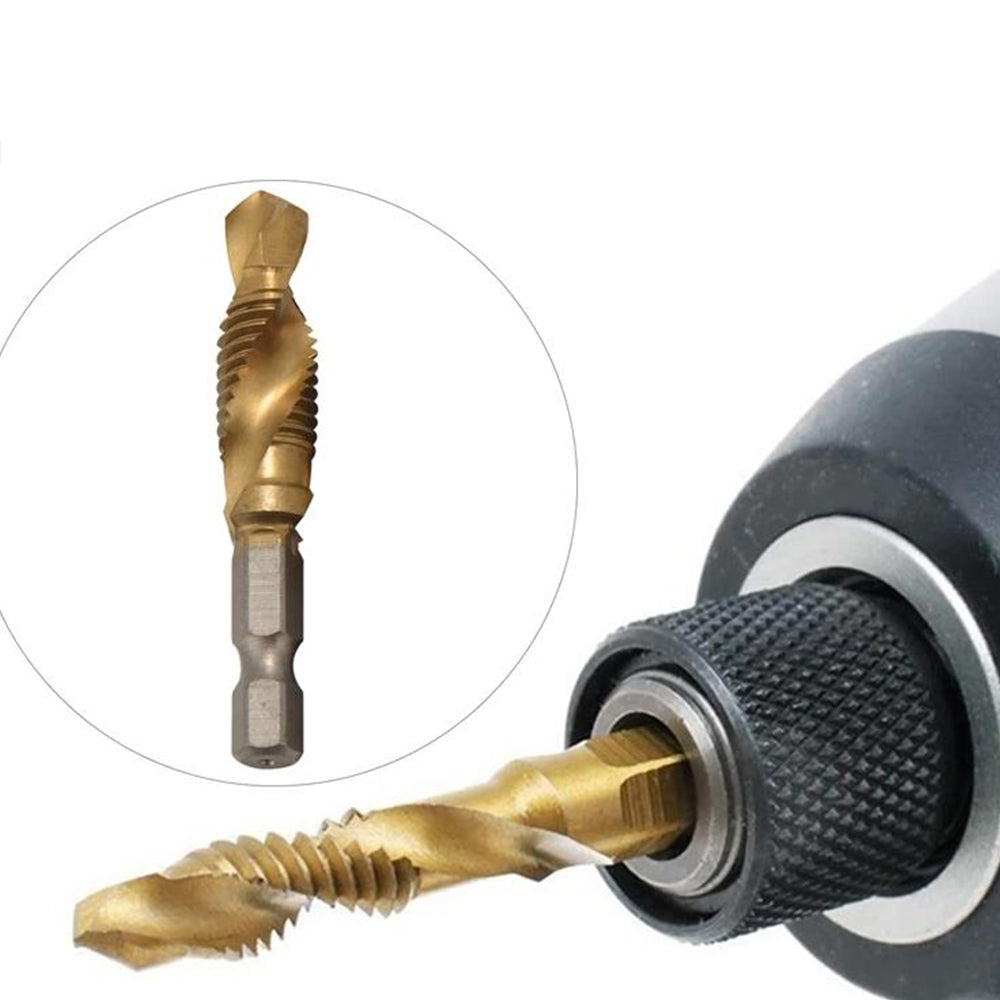 6Pcs HSS Hex Shank Tap Drill Bits Tools Set