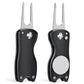 2PCS Golf Divot Repair Tool Putt Alignment Ball Marker Pop-up Fork Tine