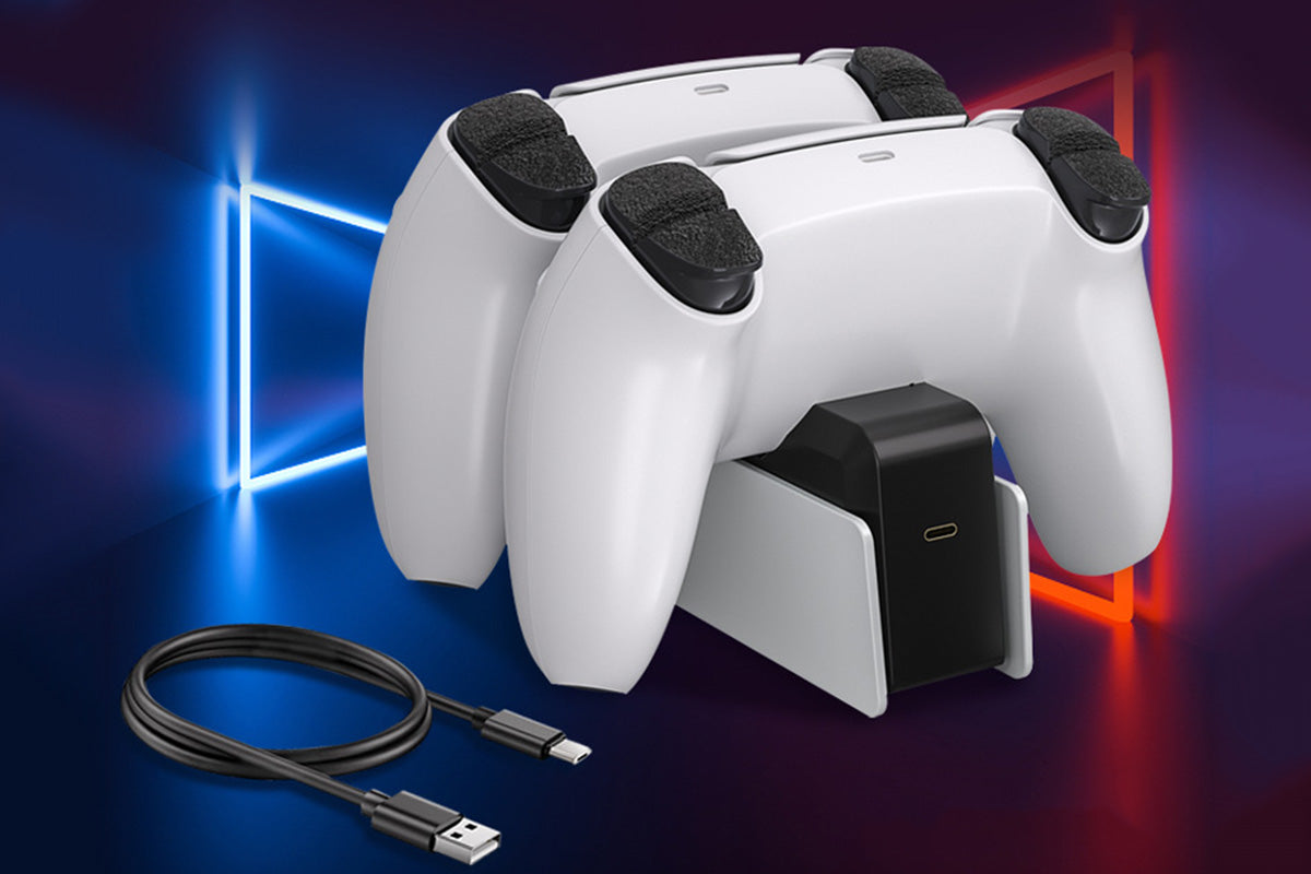 PS5 Controller Charging Station Dual Fast Charge Dock with LED Indicator