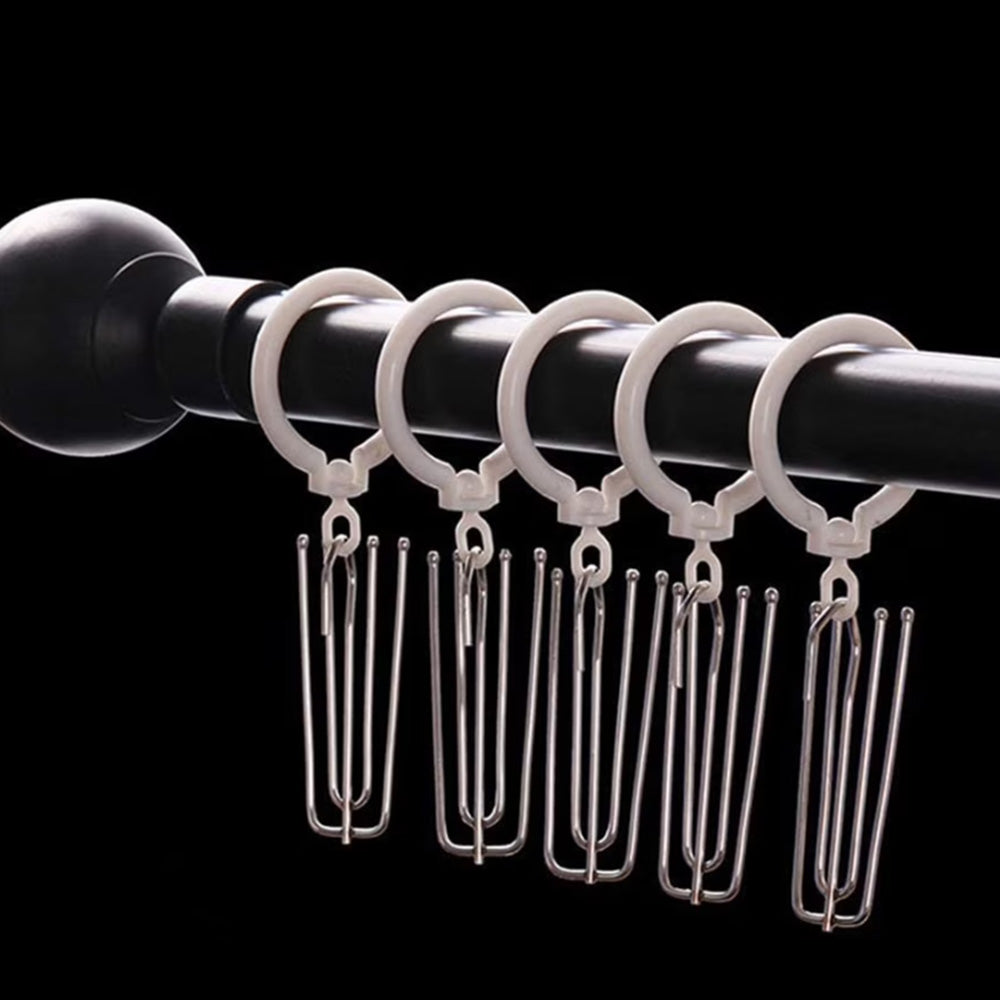50Pcs 4 Prong Stainless Steel Pinch Pleat Curtain Hooks for Pleated Curtains