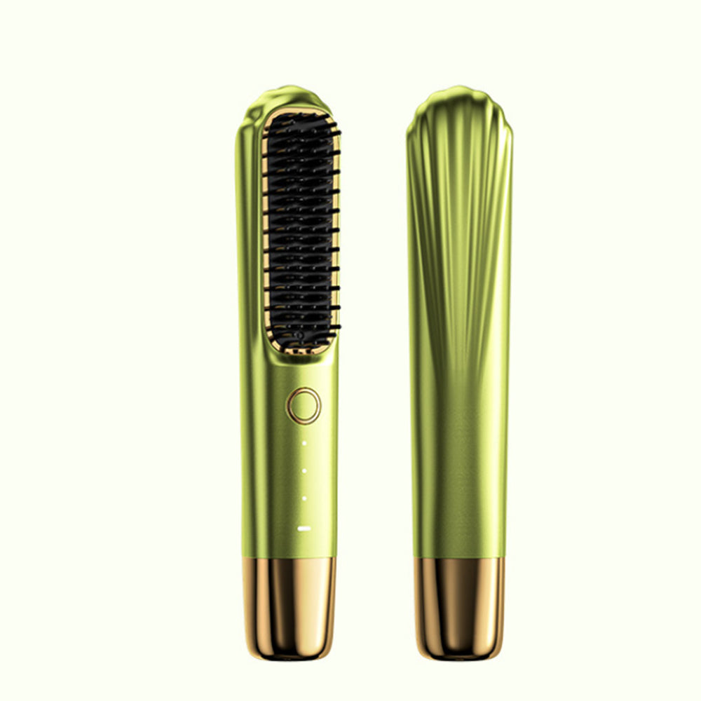 Rechargeable 2-in-1 Cordless Hair Straightener Brush and Curler