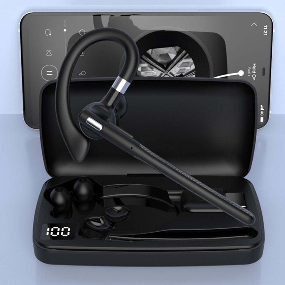 Bluetooth Headset Wireless Ear Hook Driving Earpieces Office Earphone with Mic