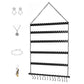 6 Layer Wall Mounted Earring Organizer for Studs Hoops Dangle Earrings and Necklaces