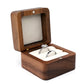 Double Holes Ring Storage Wooden Box for Jewelry Display