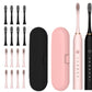 Couple's Electric Toothbrush Set with Travel Case -White and Pink