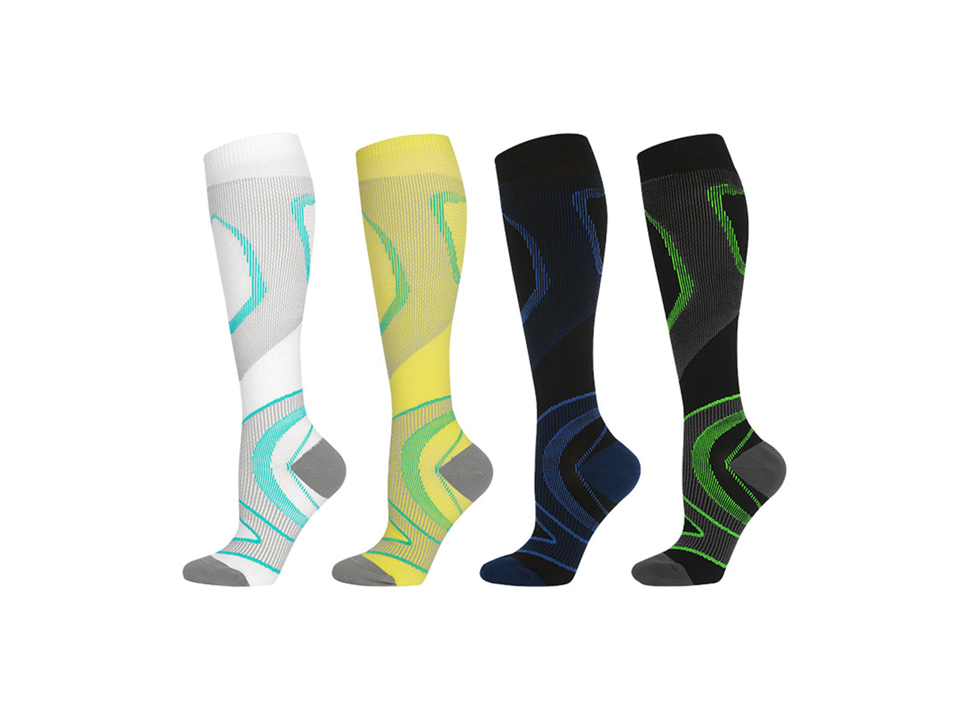 3 Pairs of Anti-Fatigue Outdoor Fitness Compression Socks