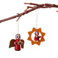 48pcs Wooden Christmas Tree Ornaments Set for Holiday Decoration