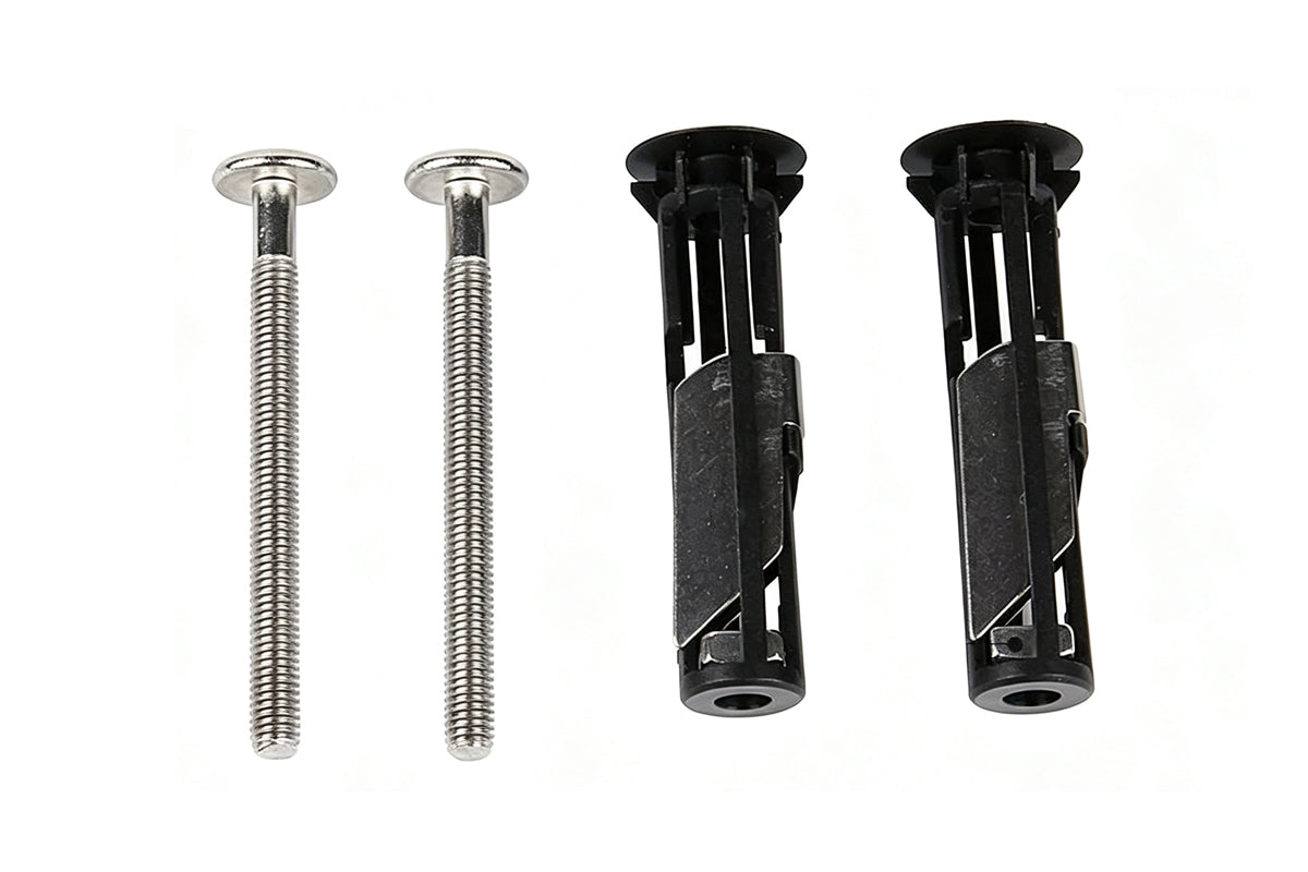 2Pcs M5 Quick-Lock Toilet Fixing Bolts with 18mm and 28mm Gaskets