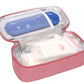 Insulated Insulin Cooling Bag Multi-Layer Medical Cooler for Diabetes Travel -Pink