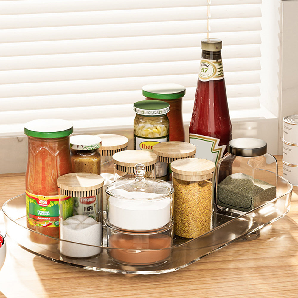 Rectangle Lazy Susan Turntable Organizer for Refrigerator