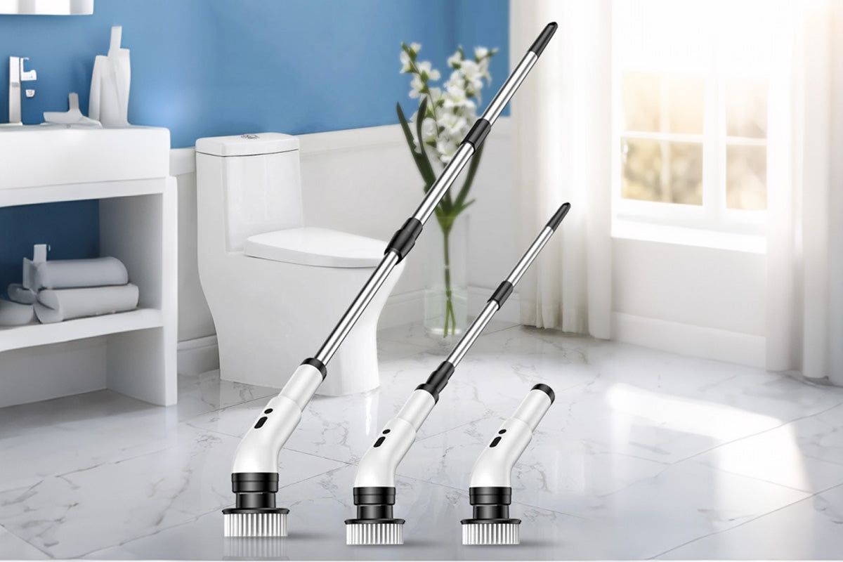 Electric Spin Scrubber with 9 Replaceable Brush Heads Cordless Bathroom Scrubber for Tile Kitchen