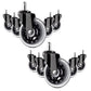 10Pcs 3 Inch Office Chair Caster Replacement Rolling Caster Grip Ring Universal Swivel Wheel