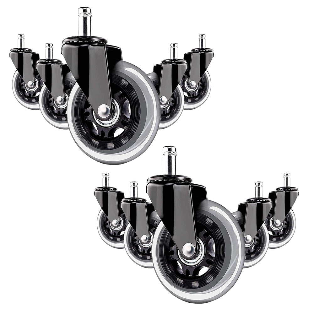 10Pcs 3 Inch Office Chair Caster Replacement Rolling Caster Grip Ring Universal Swivel Wheel