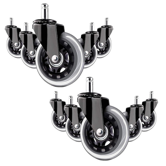 10Pcs 3 Inch Office Chair Caster Replacement Rolling Caster Grip Ring Universal Swivel Wheel