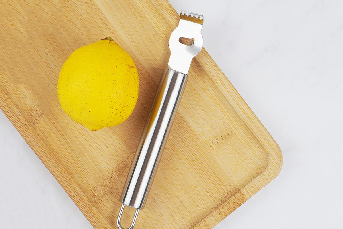 Stainless Steel Lemon Zester Grater Citrus Peeler With Channel Knife