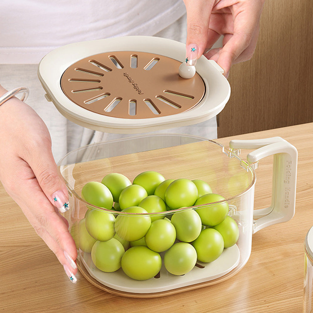 2 in 1 Collapsible Colander and Basin for Washing Draining and Storage