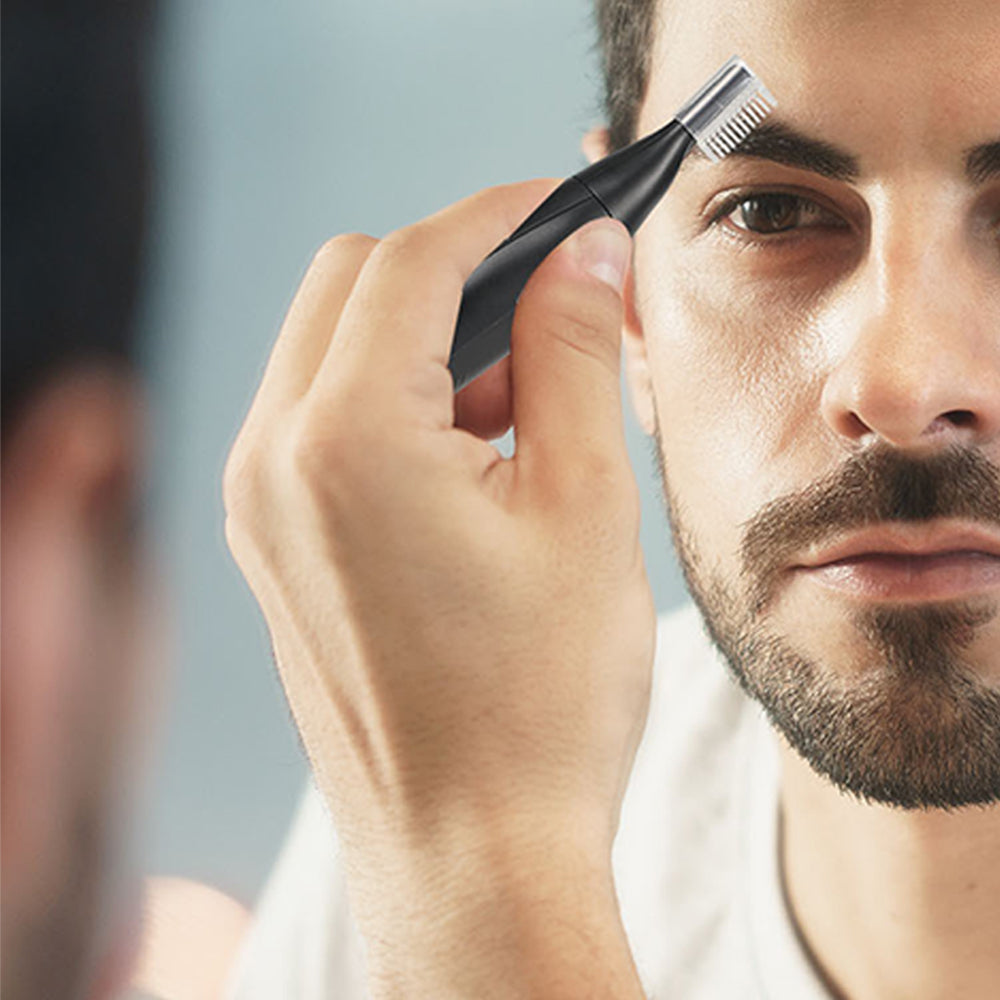 2 in 1 Electric Nose Hair Eyebrow Trimmer For Men