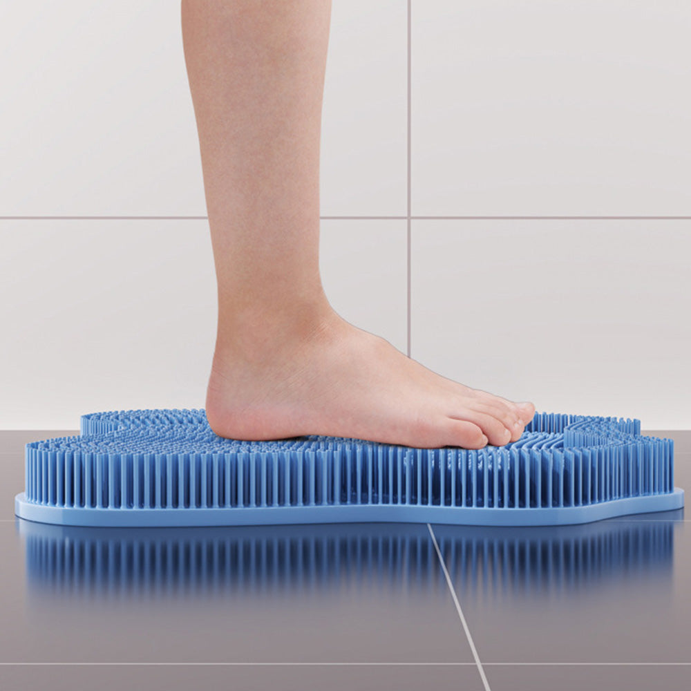 30x28cm Non Slip Suction Back and Foot Cleaning Mat for Showers