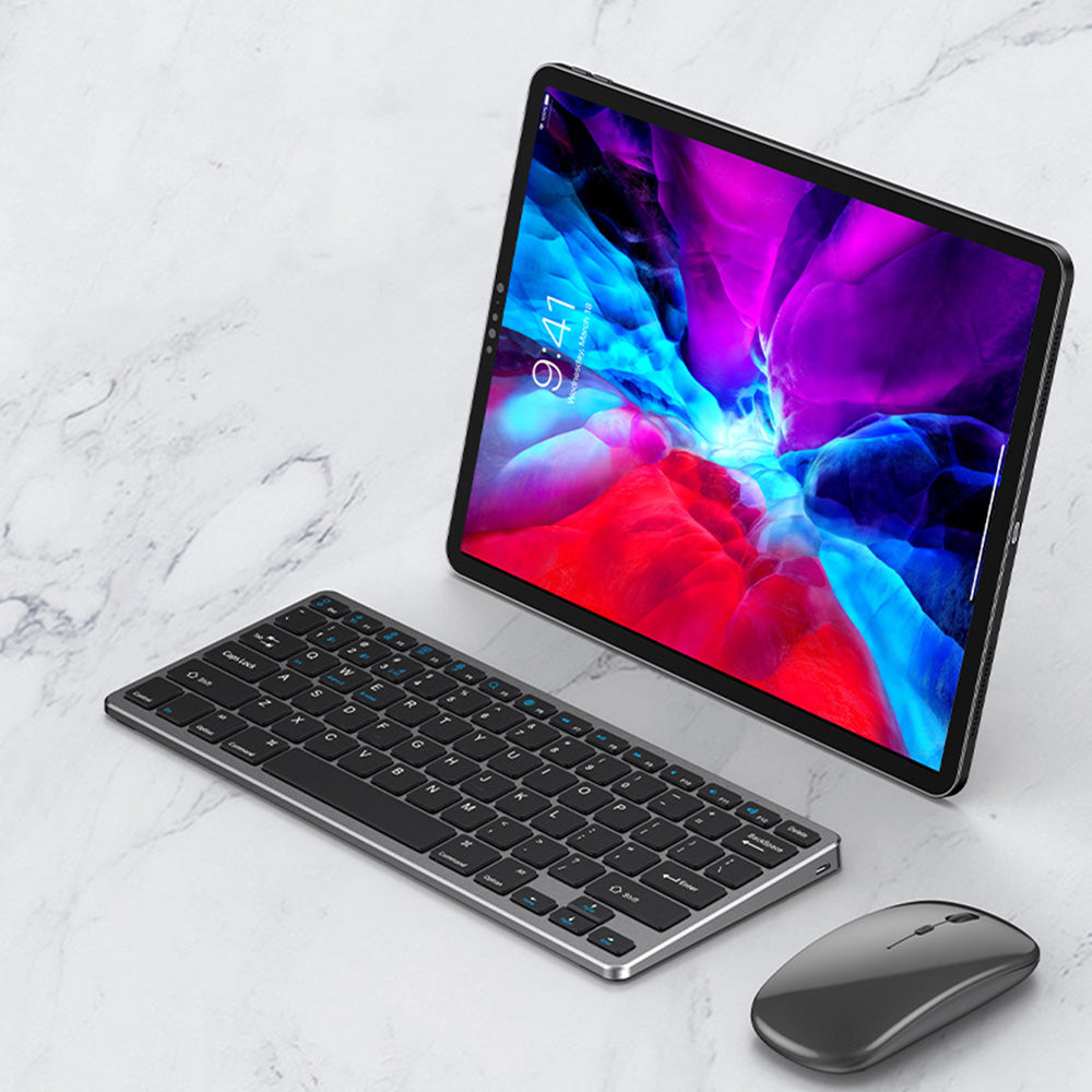 Compact Wireless Keyboard and Mouse Combo Compatible with Windows Mac