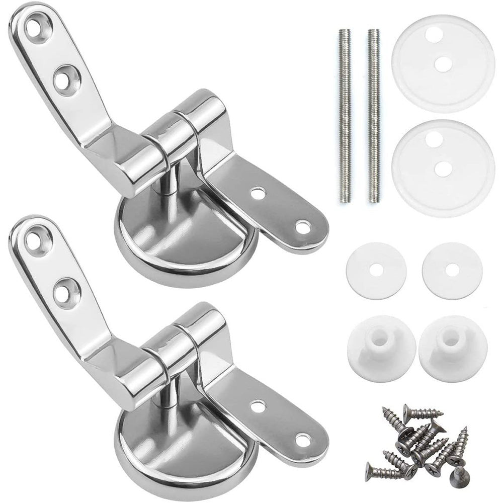 1 Pair Universal Toilet Seat Hinges Set Toilet Lid Hinge Replacement Fittings
