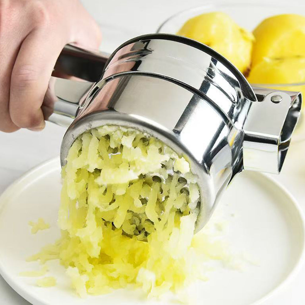Stainless Steel Manual Potato Ricer Juicer with 3 Interchangeable Discs