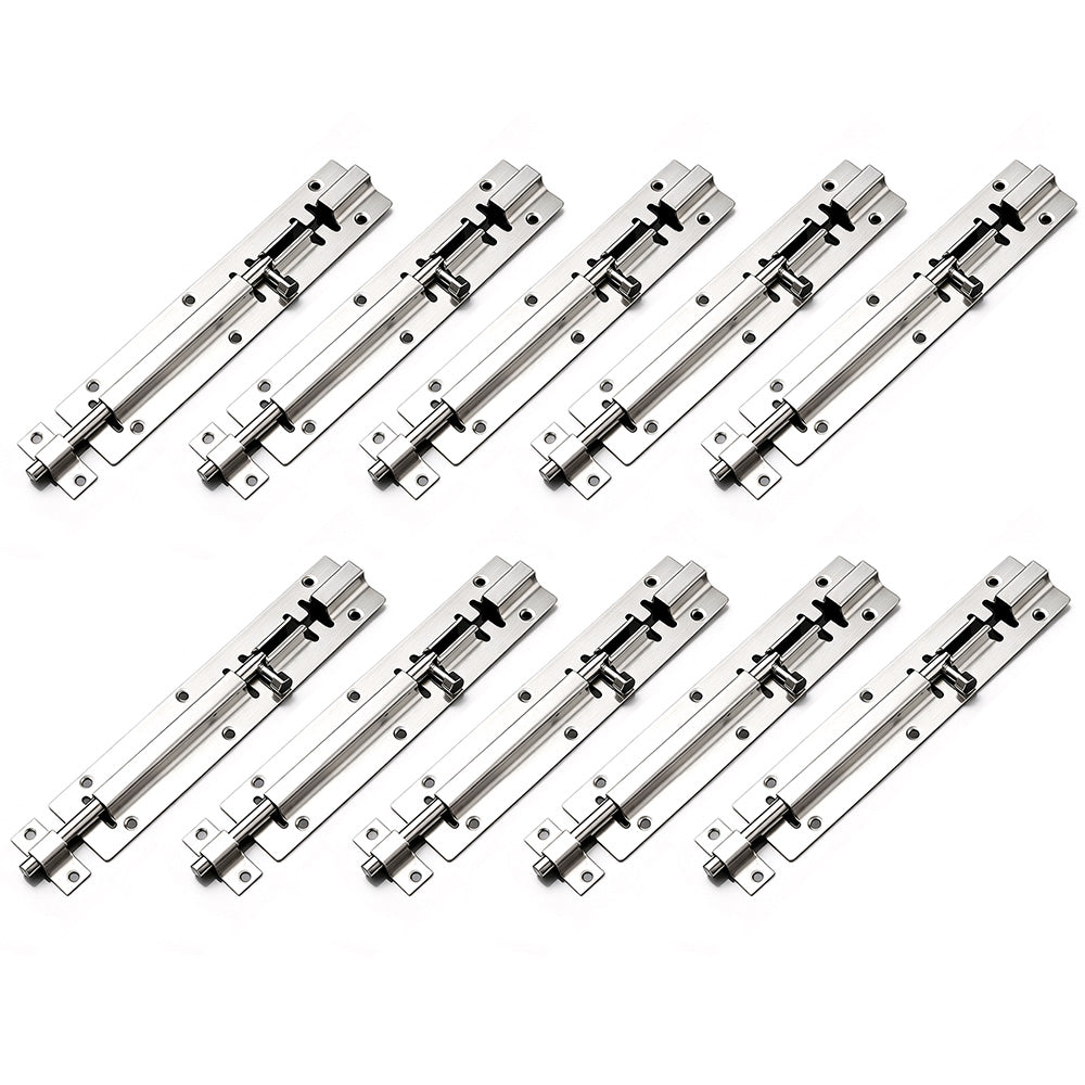 10Pcs Stainless Steel Sliding Door Bolts for Doors Windows and Cabinets