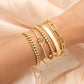 5PCS Gold Multi Layered Bracelets Stackable Gold Bangles Bracelet For Women