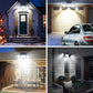3 Head Motion Sensor Solar Light Wall Lamp
