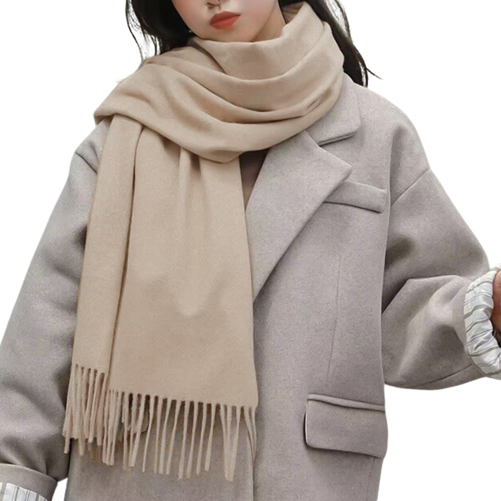 Oversized Unisex Polyester Shawl Wrap Scarf in Solid Colors