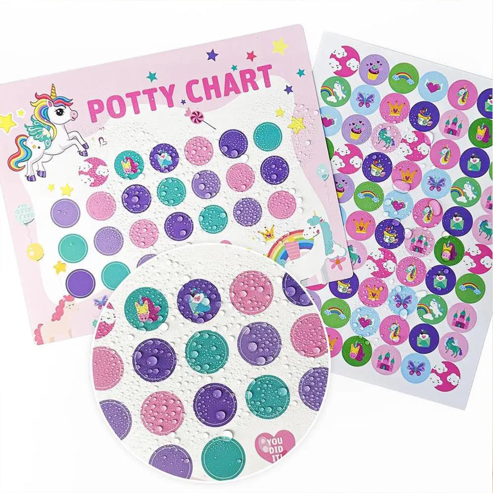 Potty Training Reward Chart with Reusable Stickers