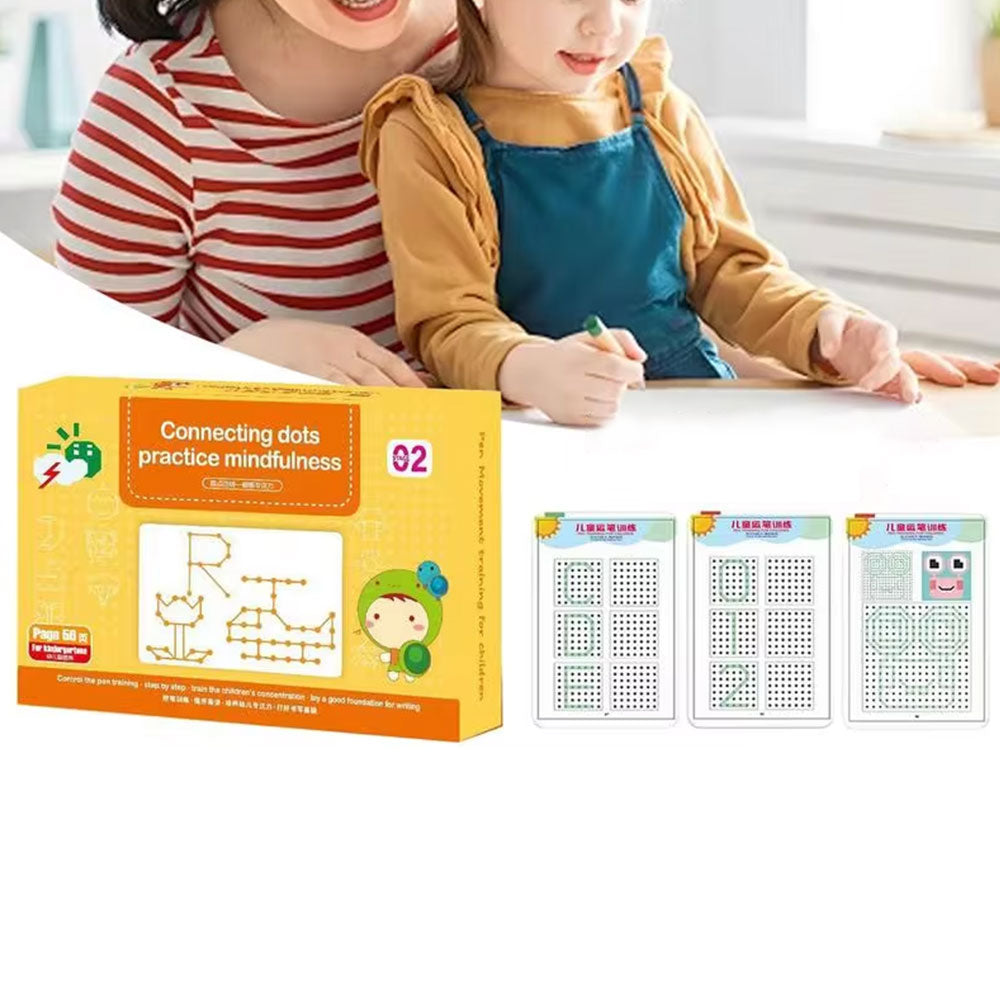 Tracing Workbook For Kids With Pens And Board Eraser Reusable Handwriting Practice Copybook