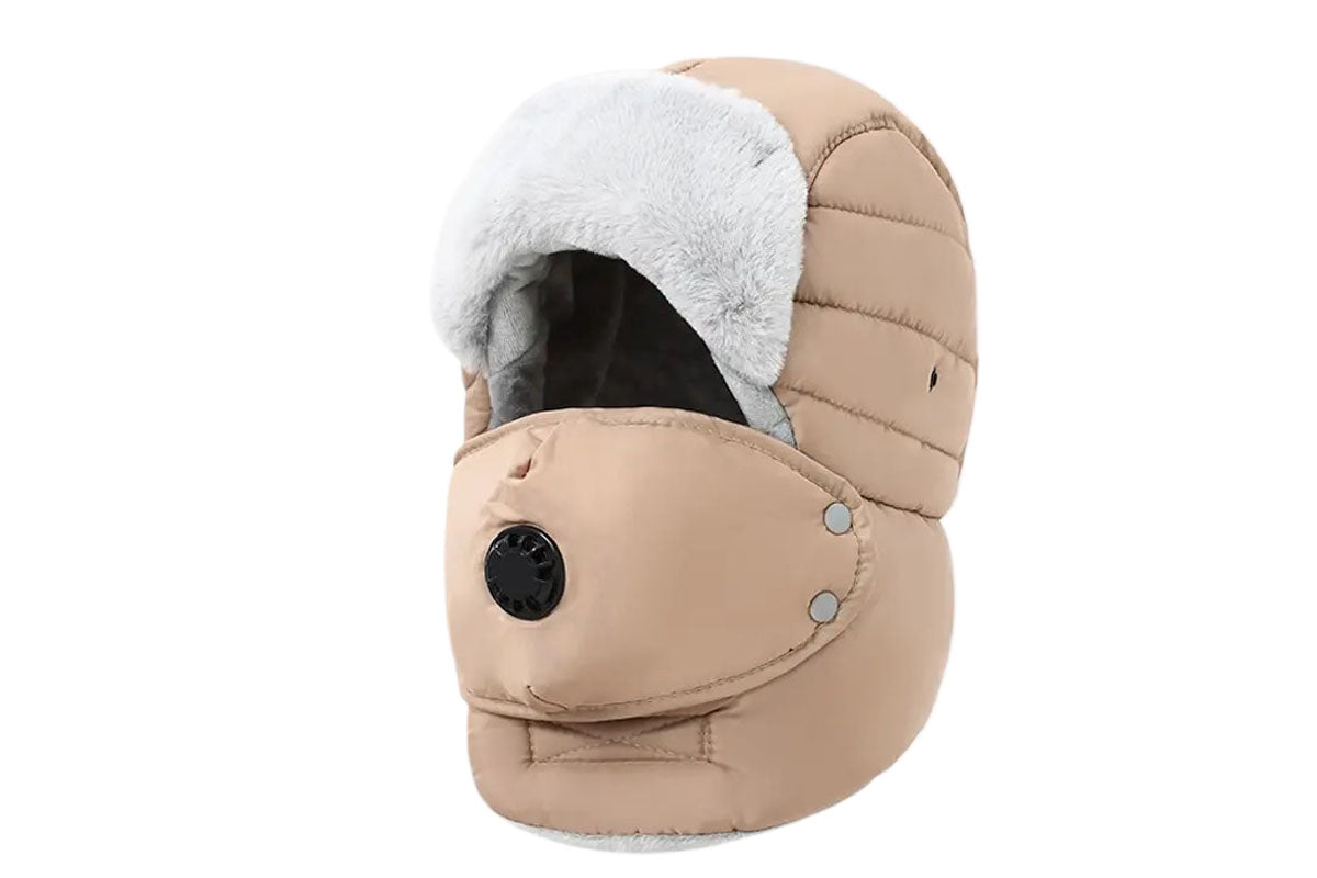 Winter Ski Hat with Detachable Goggles Warm Snow Sports Headwear for Men Women
