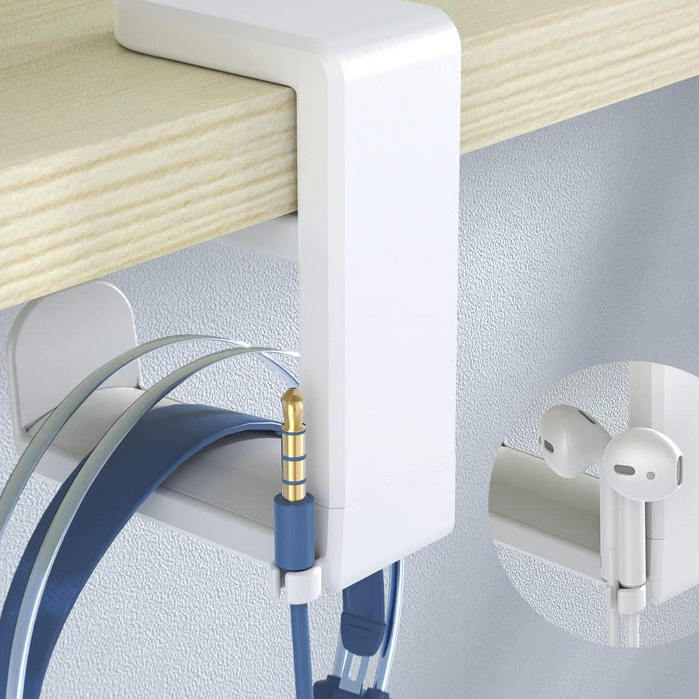 Under Desk Headphone Hook with Rotating Arm
