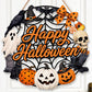 2 Pack Engineered Wood Halloween Ghost Pumpkin Hanging Door Signs