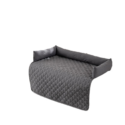 Plaid Water-resistant Sofa Pet Blanket Mat with Pillow