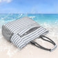 Beach Bag Large Foldable Sandproof Totes Bag With Zipper Beach Shoulder Bag