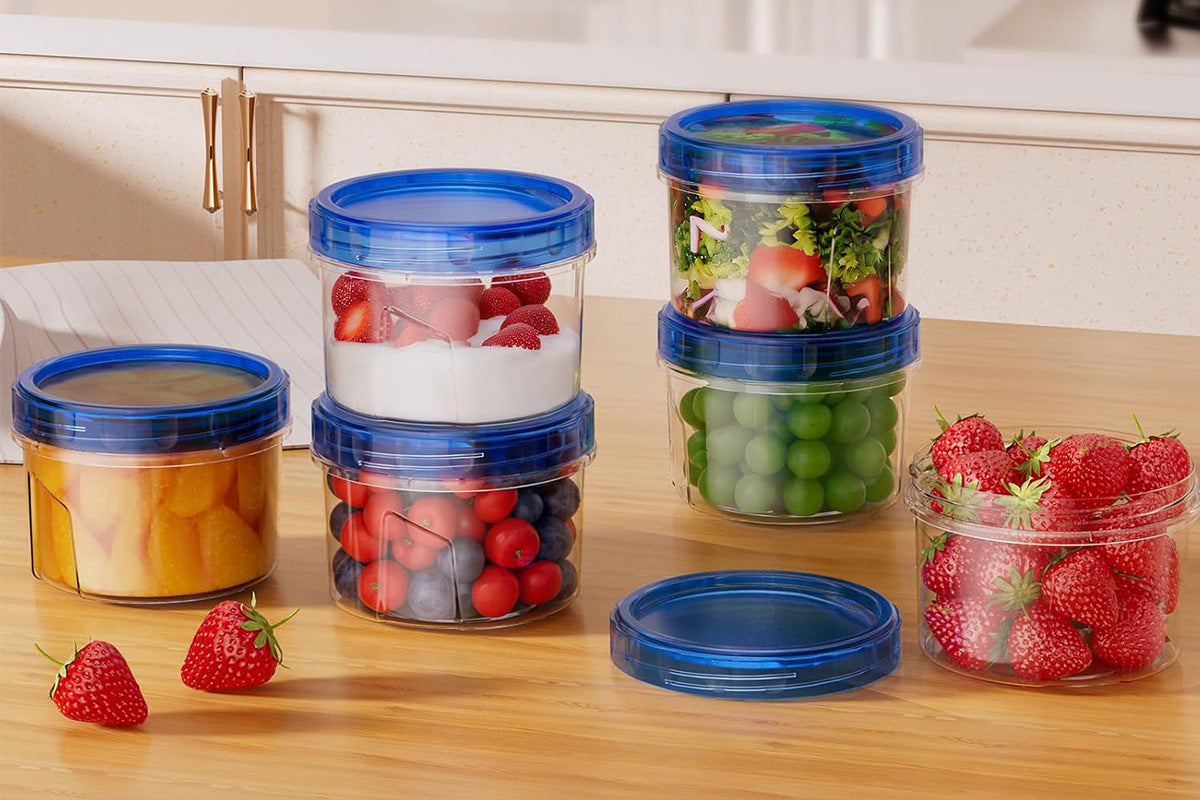 6PCS 500ml Food Storage Containers Microwave and Freezer Safe Reusable Meal Prep Boxes