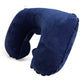 2 Pack Inflatable Travel Neck Pillow U Shaped for Car Plane Soft Velvet PVC Portable