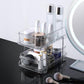 2 Tier Bathroom Storage Organizer with Dividers Makeup Desktop Storage Rack