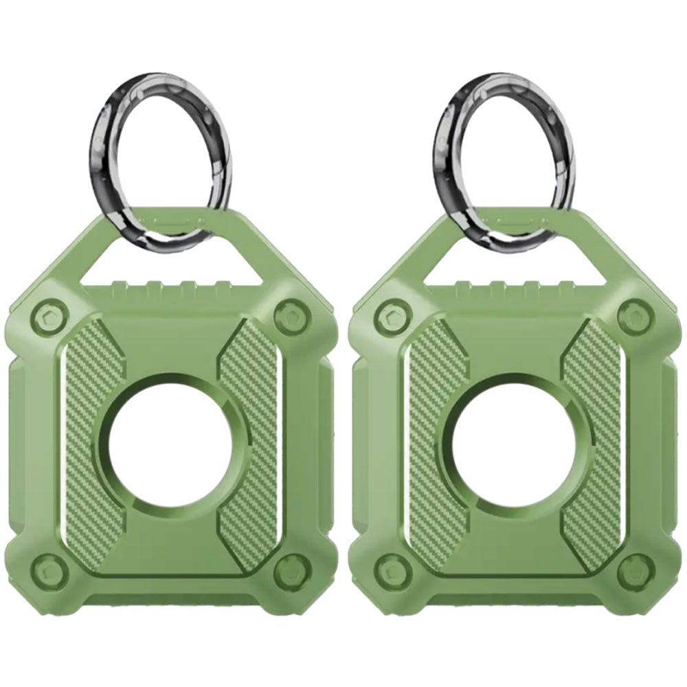 2Pcs TPU Water-Resistant AirTag Protective Cases With Keychain