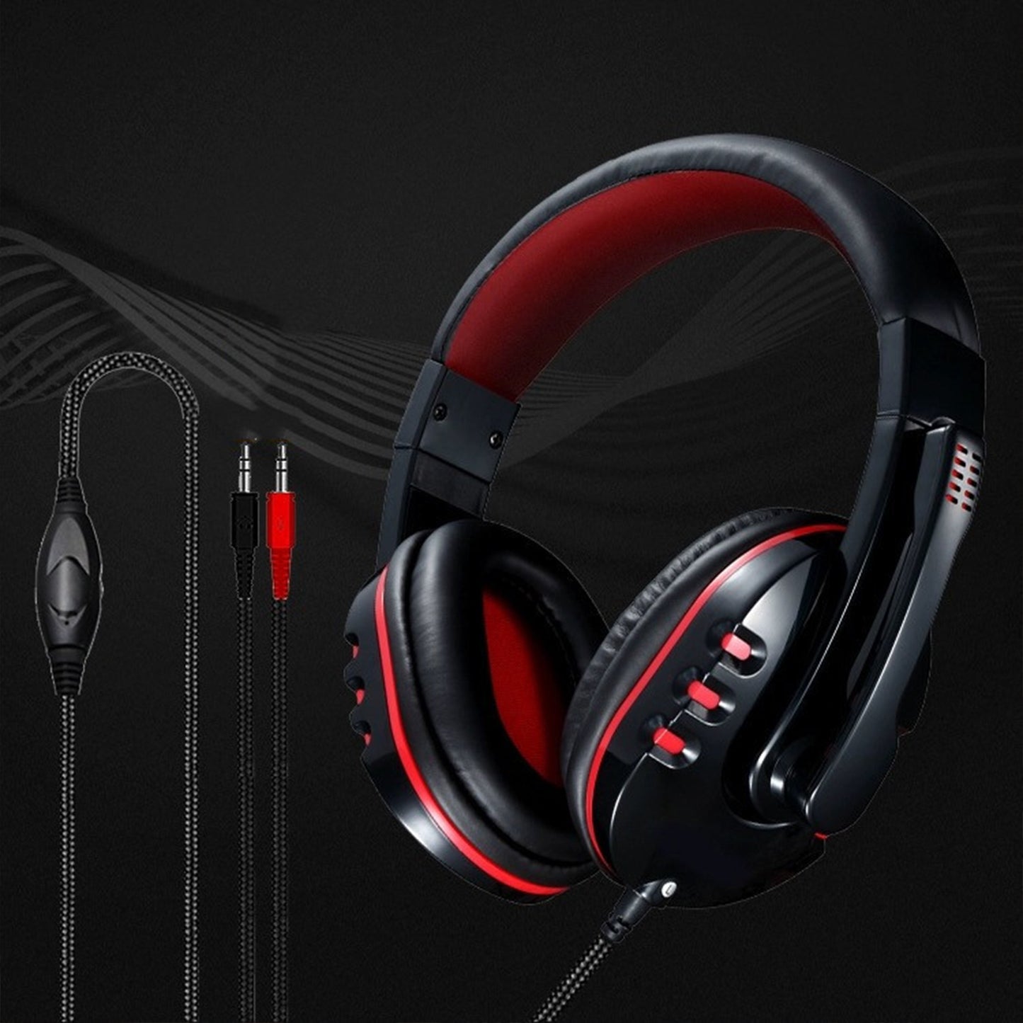 3.5mm LED Wired Gaming Headset with Microphone