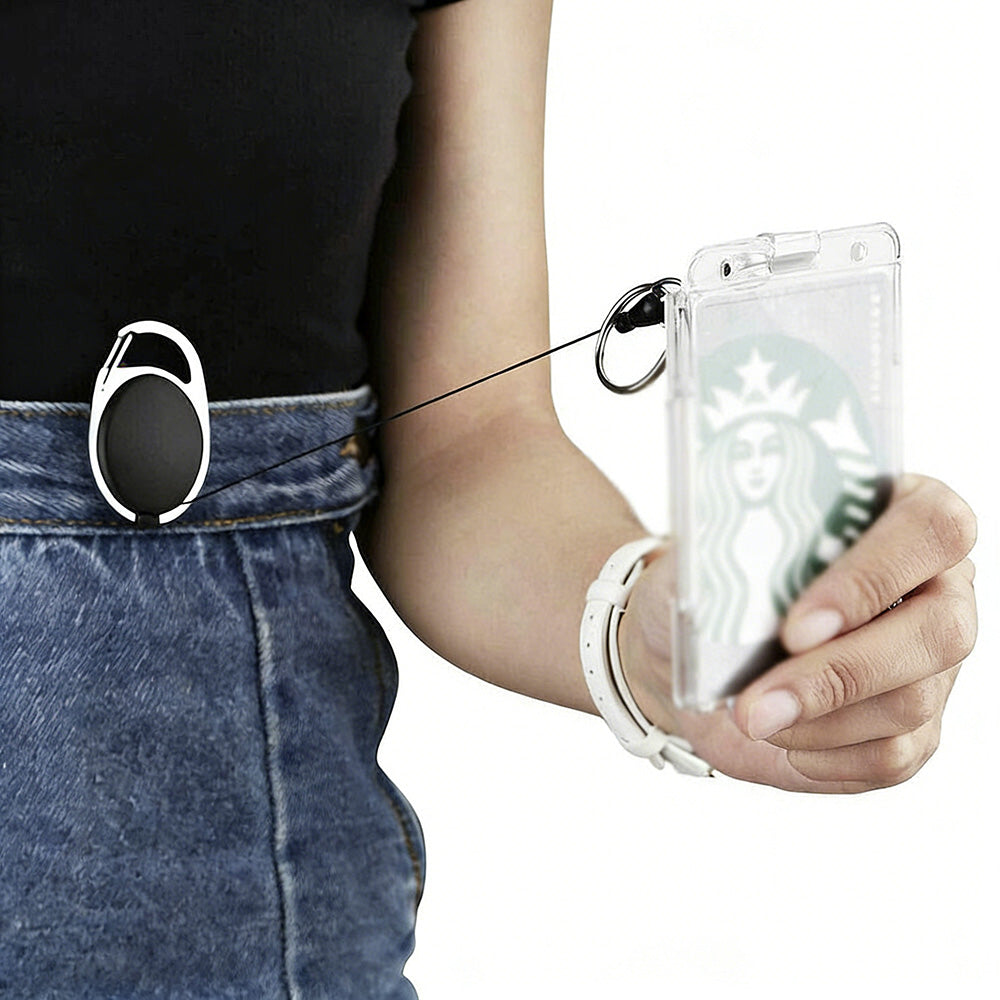 5 Pcs Clear PC Double Slot ID Card Holder
