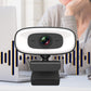 4K Webcam with Microphone Ring Light and Rotatable Tripod Computer Webcam
