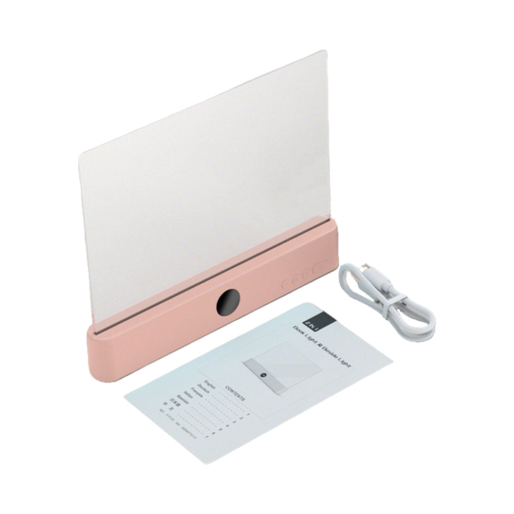 Transparent LED Flat Book Light with Timer for Reading