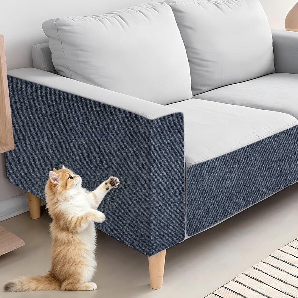 Strong Self-Adhesive Cat-Scratch Protector Furniture Guard Sticker for Sofa Wall Door-Dark Grey