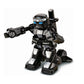 2Pcs 2.4G RC Battle Robots with Sound Effects and LED Lights-Black and White