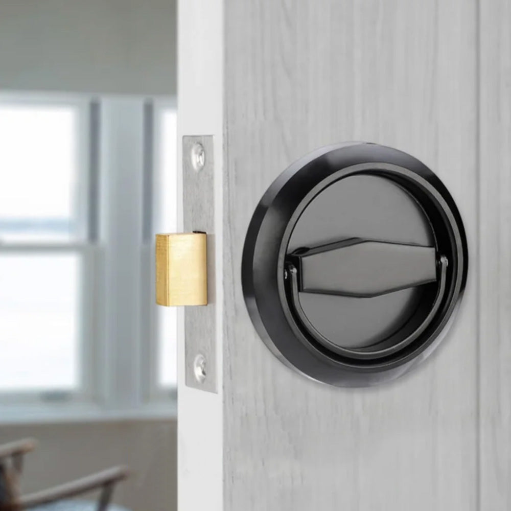 Hidden Door Lock Invisible Latch Double Sided Privacy Lock for Bedroom Bathroom Stainless Steel