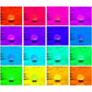 16 Color Rechargeable RGB Water Ripple Mood Lamp with Touch Dimming